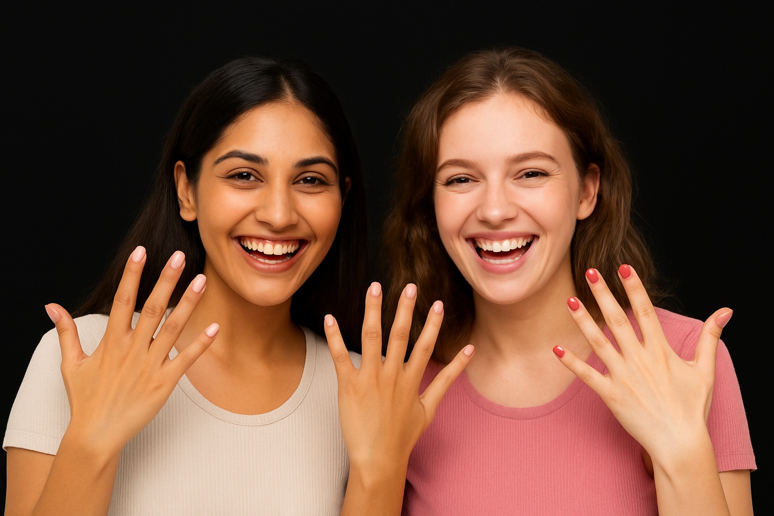 Elegant gel polish manicure